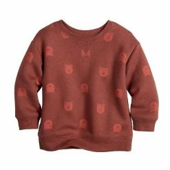 Baby Jumping Beans® Fleece Crewneck Pullover Sweatshirt Teal Avocado Print -Jumping Beans shop unnamed file 659