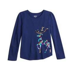 Girls 4-12 Jumping Beans® Puff-Sleeve Tee Flippy Cat