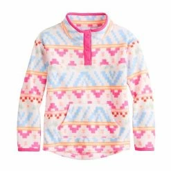 Girls 4-12 Jumping Beans® Quarter-Snap Fleece Pullover Multi Mountain -Jumping Beans shop unnamed file 693
