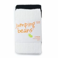 Baby / Toddler Girl Jumping Beans® 2-Pack Black & White Warmwear Tights