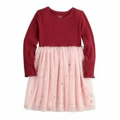 Girls 4-12 Jumping Beans® Ribbed Tutu Skirt Dress Gray Star