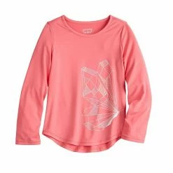 Girls 4-12 Jumping BeansĀ® Long Sleeve Shirttail Active Graphic Tee Navy