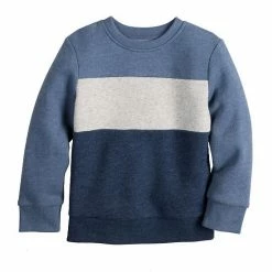 Toddler Boy Jumping Beans® Colorblock Fleece Pullover Sweatshirt Blue Gray -Jumping Beans shop unnamed file 827