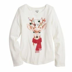 Girls 4-12 Jumping Beans® Long Sleeve Holiday Shirttail Graphic Tee White Reindeer 3 Girls 4-12 Jumping Beans® Long Sleeve Holiday Shirttail Graphic Tee White Reindeer -Jumping Beans shop unnamed file 832