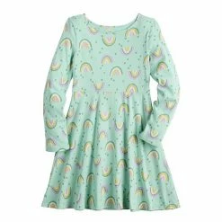 Girls 4-12 Jumping Beans® Long Sleeve Printed Skater Dress Pink Flowers 4 Girls 4-12 Jumping Beans® Long Sleeve Printed Skater Dress Pink Flowers -Jumping Beans shop unnamed file 845