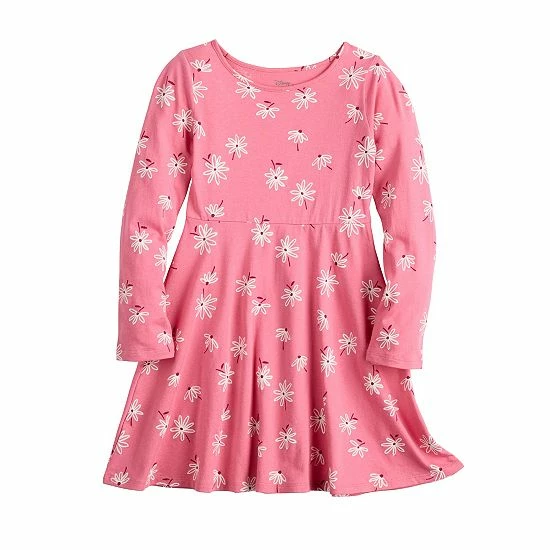 Girls 4-12 Jumping Beans® Long Sleeve Printed Skater Dress Pink Flowers Girls 4-12 Jumping Beans® Long Sleeve Printed Skater Dress Pink Flowers -Jumping Beans shop unnamed file 847