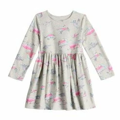 Toddler Girl Jumping Beans® Long Sleeve Core Knit Dress Pink Floral -Jumping Beans shop unnamed file 875