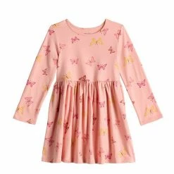Toddler Girl Jumping Beans® Long Sleeve Core Knit Dress Pink Floral -Jumping Beans shop unnamed file 878