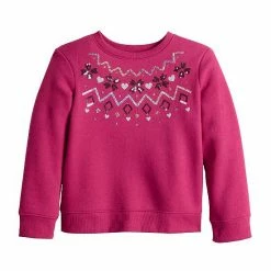 Girls 4-12 Jumping Beans® Embellished Crewneck Pullover Sweatshirt Aqua