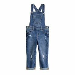 Girls 4-12 Jumping Beans® Girlfriend Fit Denim Overalls Dark Medium -Jumping Beans shop unnamed file 926
