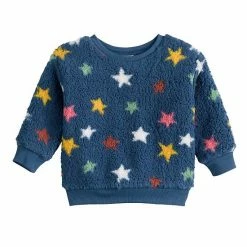 Baby Jumping Beans® Cozy Sherpa Crewneck Sweatshirt Multi Geo Print