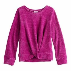 Girls 4-12 Jumping Beans® Twist Front Chenille Sweater Burgundy -Jumping Beans shop unnamed file 981