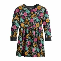 Girls 4-12 Jumping Beans® Puff Sleeve Printed Fleece Skater Dress Red Butterfly